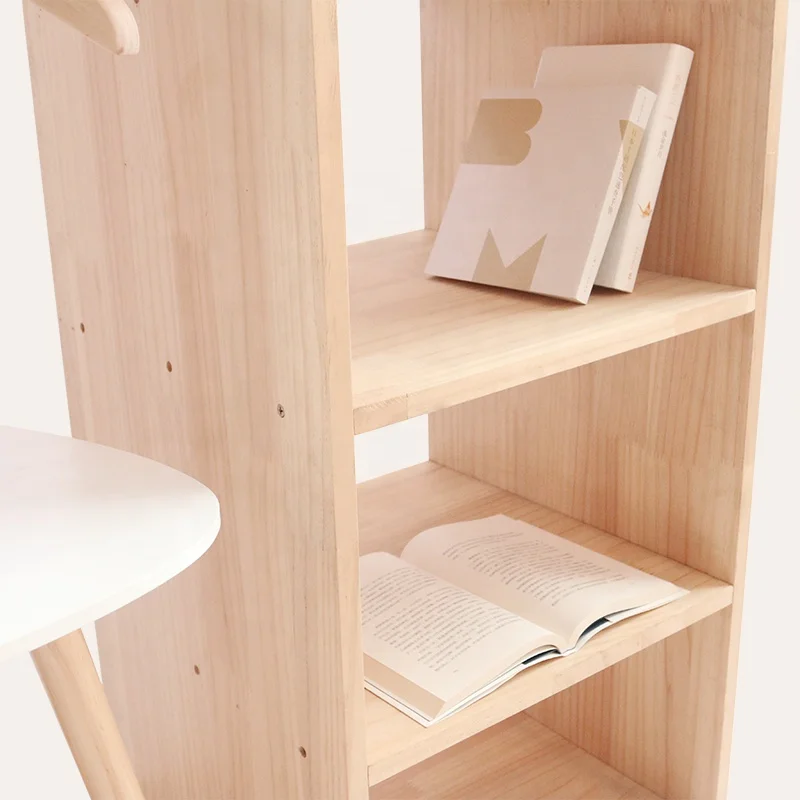 Factory Hot Sale Display Detachable House-shape Coat Hangers Clothes Storage Rack Wooden Cabinet for Kids Bedroom image 5
