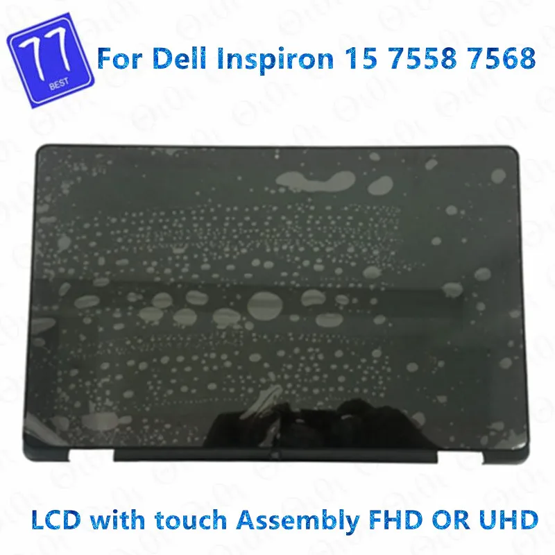 Pantalla táctil LCD para Dell Inspiron 15 7558 7568, montaje de digitalizador con bisel, P55F, P55F001, P55F002, 15,6 pulgadas, FHD, 4K