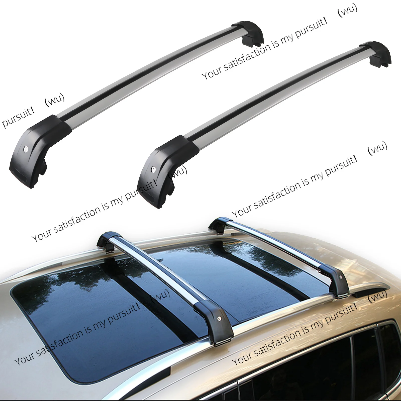 for Volvo XC60 2013 2014 2015 2016 2017 2018 2Pcs Car Roof Rack Aluminum Side Bars Cross Rails Roof Rack Car Luggage Carrier