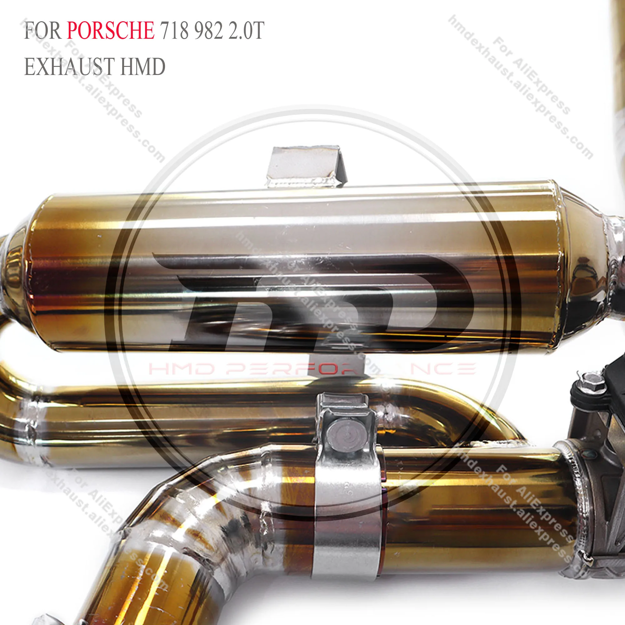 HMD 뜨거운 판매 배기 티타늄 합금 밸브 Catback for Porsche 718 982 2.0T GT4 레이싱 배기 성능 시스템