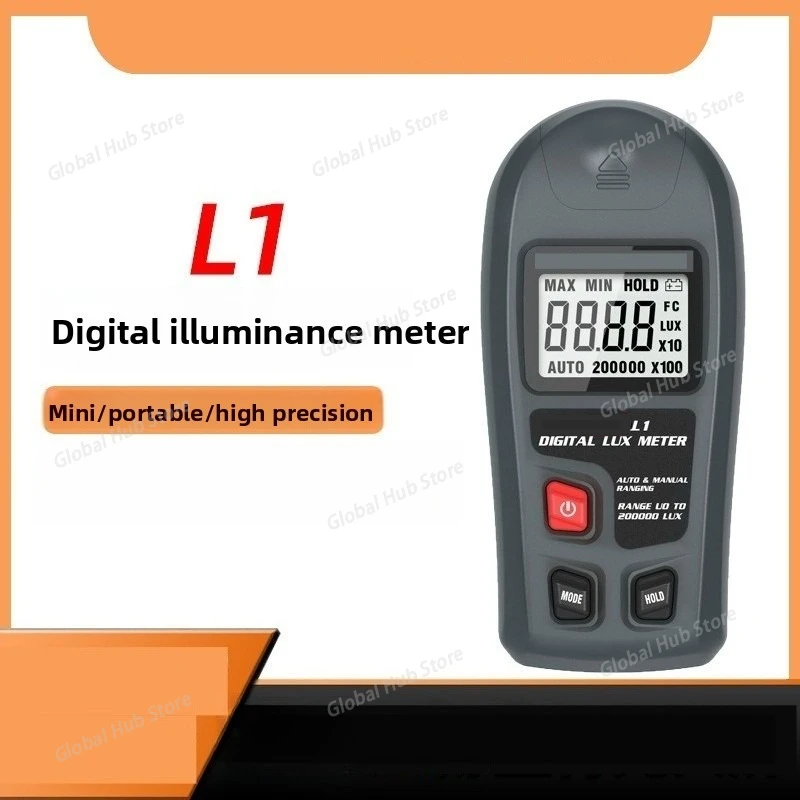 L1 Digital Illuminometer Illuminance Tester High Precision Light Meter Illuminometer Lumen Brightness Detection