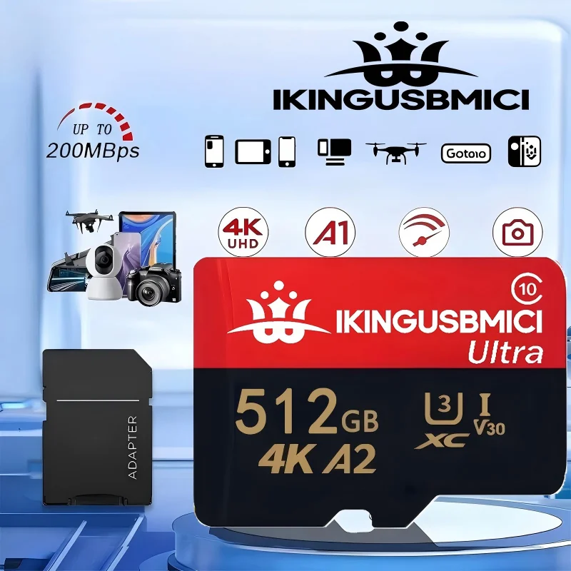 TF Cards SD Cards Micro TF/SD Card Memory Card 32GB 128GB 256GB Speed Boost V30 High Endurance for Security Camera Gaming