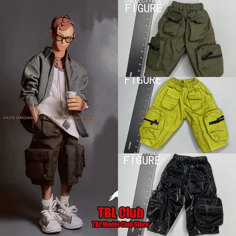 In Stock CROWDHTOYS 1/6 Scale Male Soldier Elastic Trendy Multi Pocket Sports Workwear Shorts For 12inch Action Figure Doll