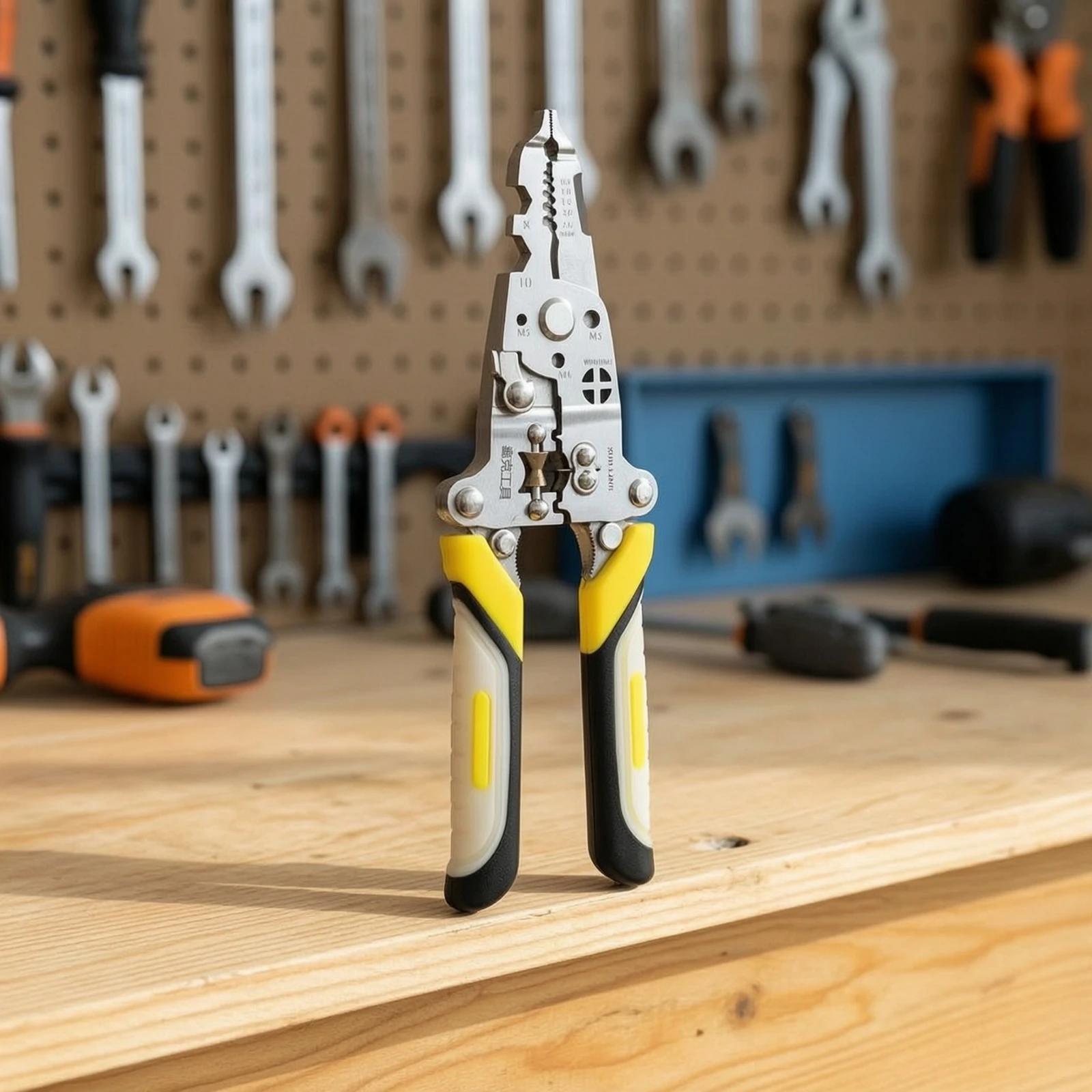 Folding Wire Stripper Pliers Multifunctional Wire Stripping Pliers Tool Compact Long-Lasting for Electricians
