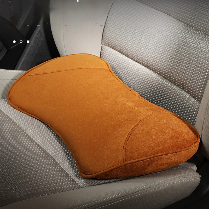 2 In 1 Car Seat Booster Anti-skid Pad Universal Memory Foam Lumbar Pillow Suede Seat Fills The Depression Cushion Female Driver