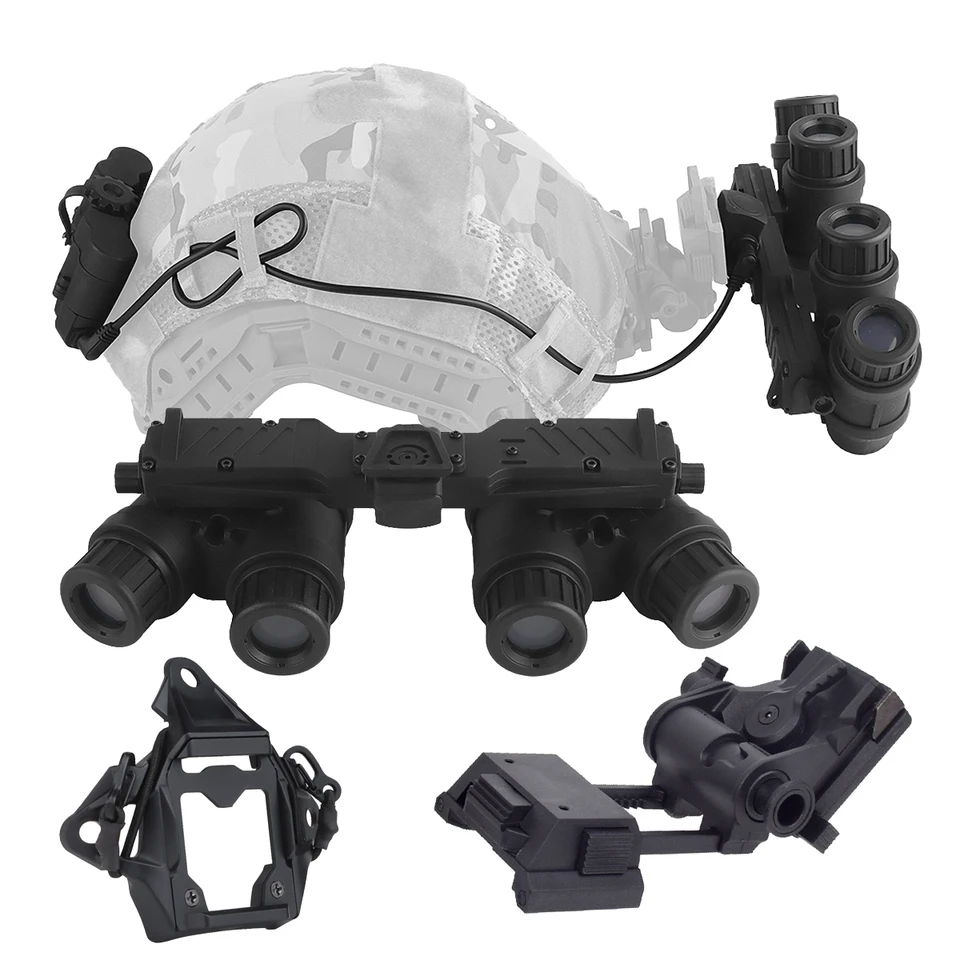 個人装備 sasa pvs31 + l4g24 Nylon AN-PVS31 GPNVG 18 Night Vision Goggle With L4G24 Helmet NVG