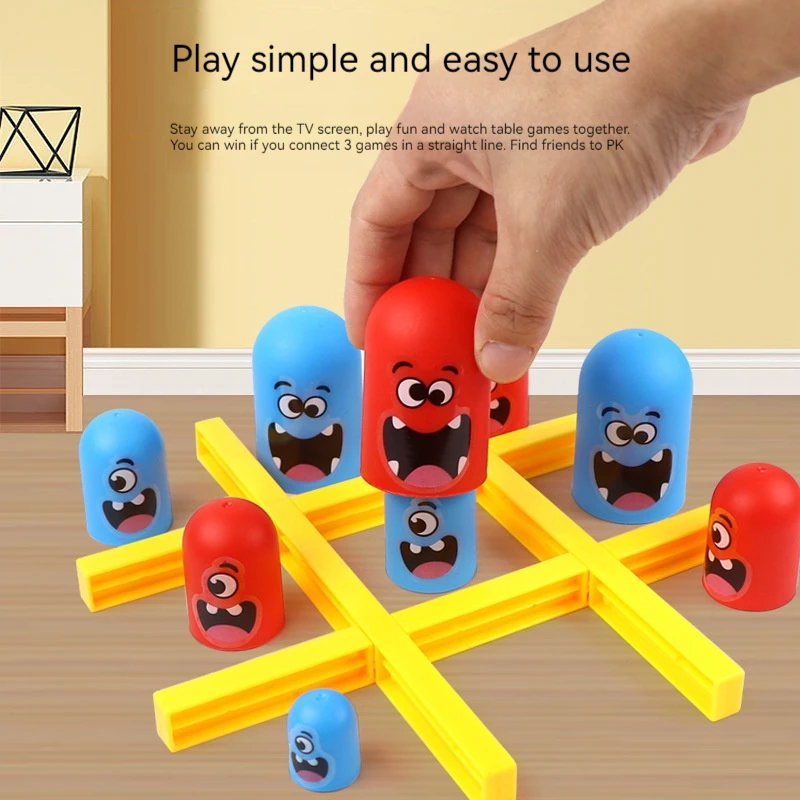 Funny Table Board Games Tic Tac Toe Intellectual Big Eating Small Chess Interactive Multiplayer Party Games Toys for Kids Adult