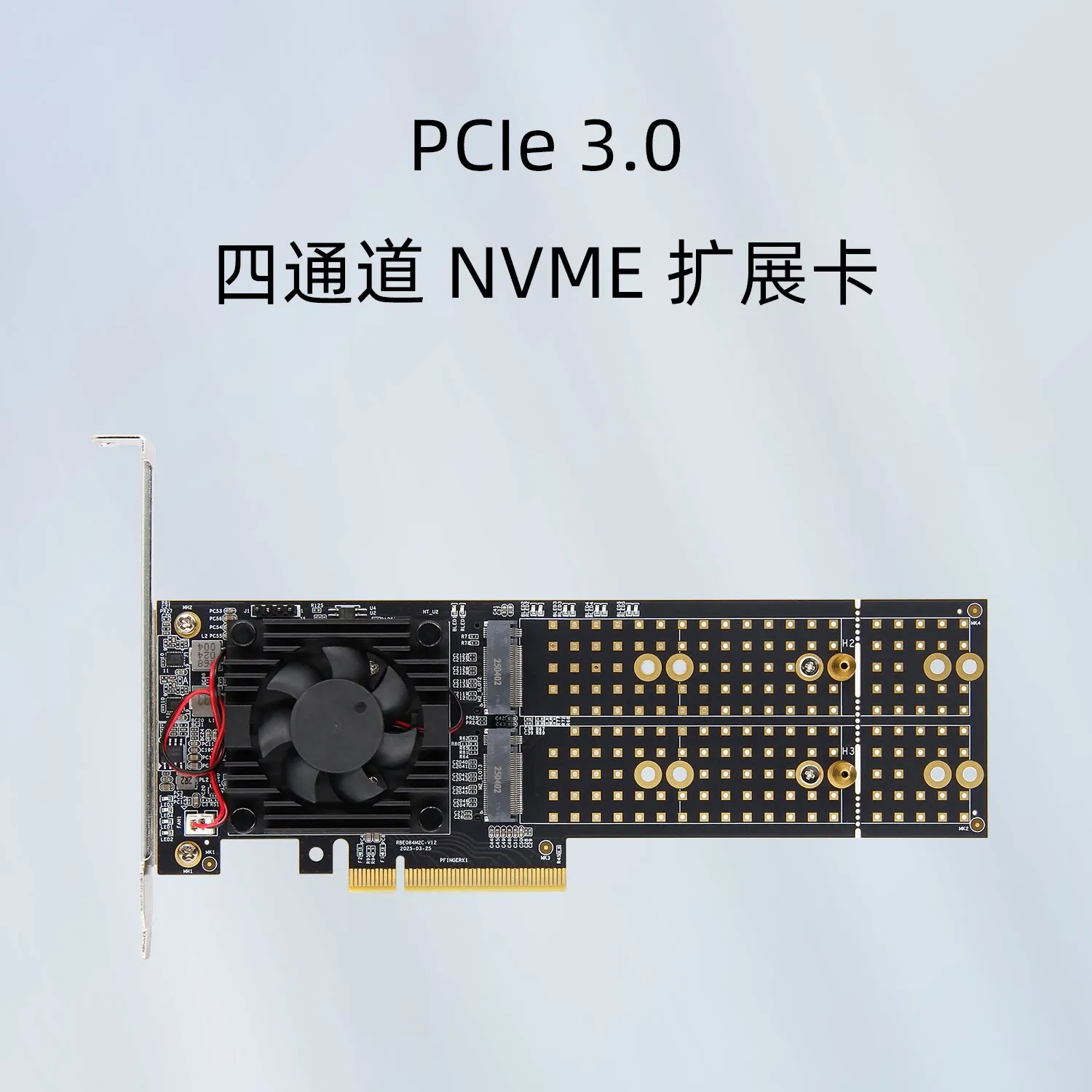 Four-bay M.2 Plx8747 Silent Full-height/half-height Pcie Expansion Card No Splitting Support for Flying Bulls