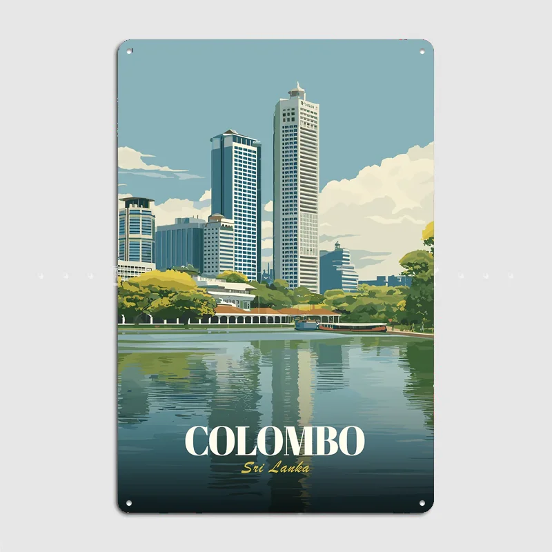 Colombo, Sri Lanka Poster Metal Sign Room Decor Life Wall Custom Bedroom Indoor Home Wall Decor Posters Room Decoration