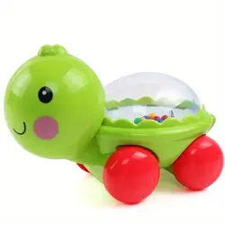 Baby Girl Rattle Roll Car Push Vehicles Soft Rubber Toy Infant Boys Walker Toddler, Fiction Power Truck Walking Learning Gift