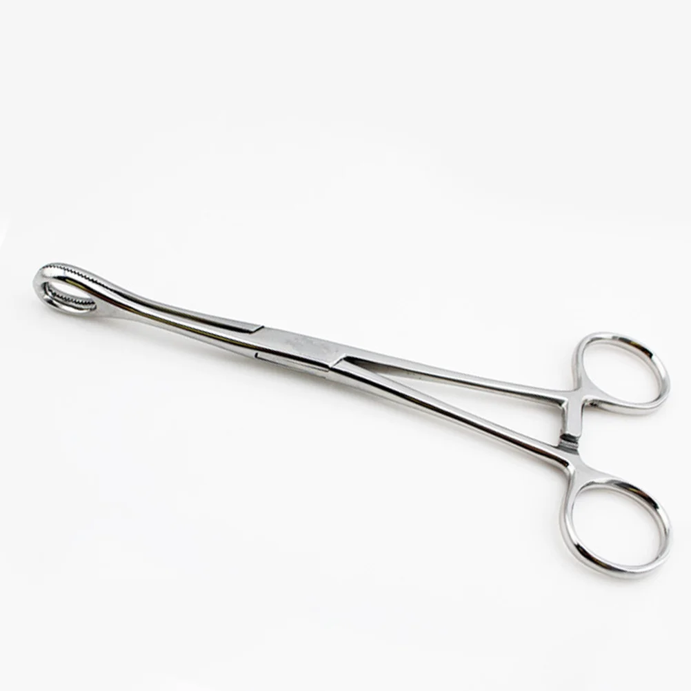 

Self-Locking Sponge Forceps Stainless Steel Serrated Grip Body Piercing Tool For Lip Ear Cheek Genital