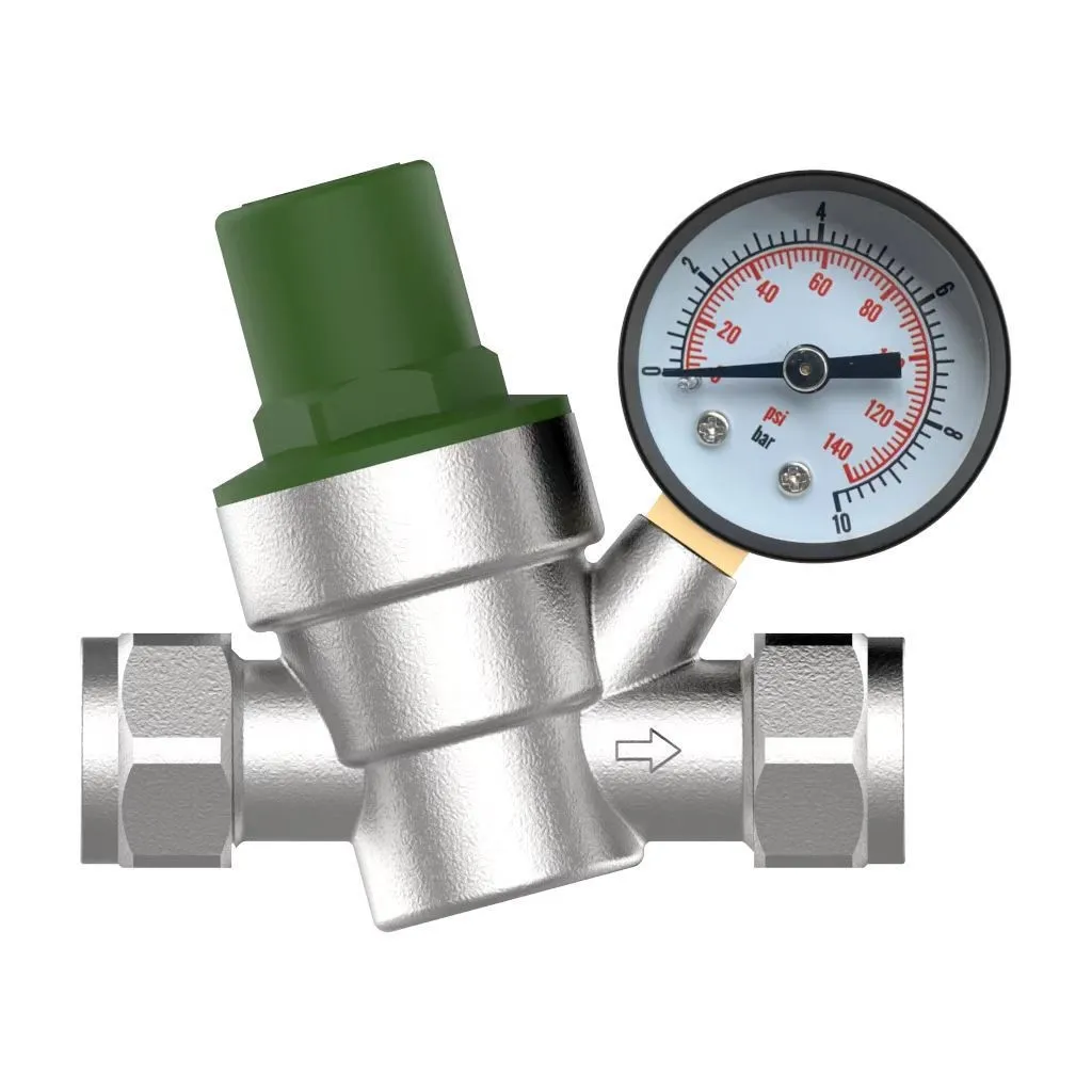 Adjustable Brass Compression Type Water Pressure Reducer Tap Water Pressure Stabilizing Regulating Valve