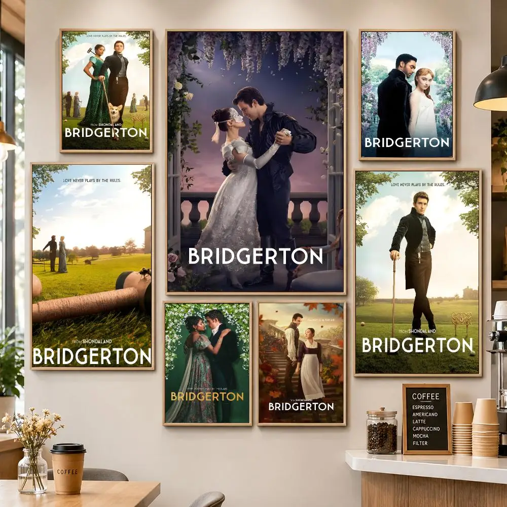 TV Bridgerton Regency Romance Netflix Poster PP Decorative Poster Water-Resistant Print Apartment Dorm Office Cafe Gift