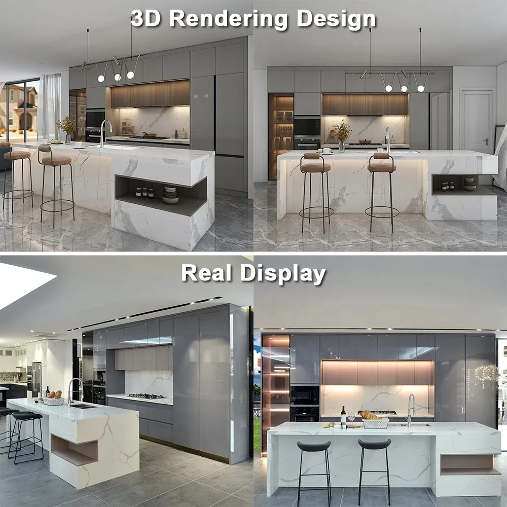 PA Commercial Full Materials Hotel Project Automatic System Compact Design Small Mini Kitchen Fourniture