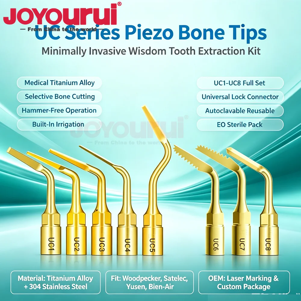 Dental Ultrasonic Bone Piezosurgery Tips UC5 UC6 UC3 For Woodpecker Mectron Machine Ultrasonic Cutter Piezo Dentistry Surgery