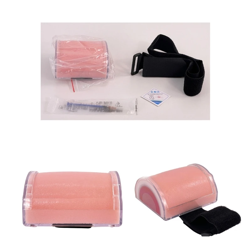 Human Skin PVCInjection Practice Pad Plastic Intramuscular, Injection Training Pad for Nurse Medical Students 896C
