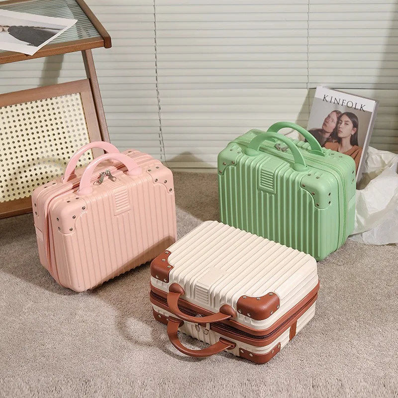 

14-inch Cosmetic Bag Suitcase Women's Travel Bag Souvenir Cases Small Travel Finishing Case Makeup Box Luggage