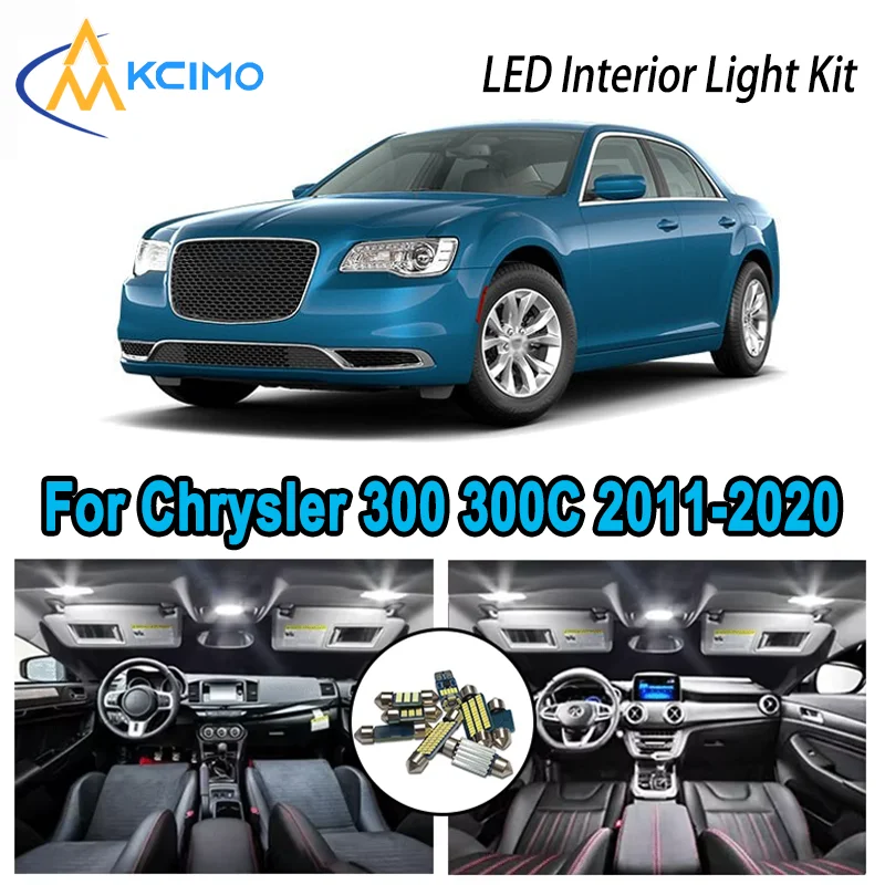 

Premium LED Interior Kit for Chrysler 300 300C 2011-2020 2012 2013 2014 2015 Dome Map Trunk Lamps Error Free Automotive Lighting
