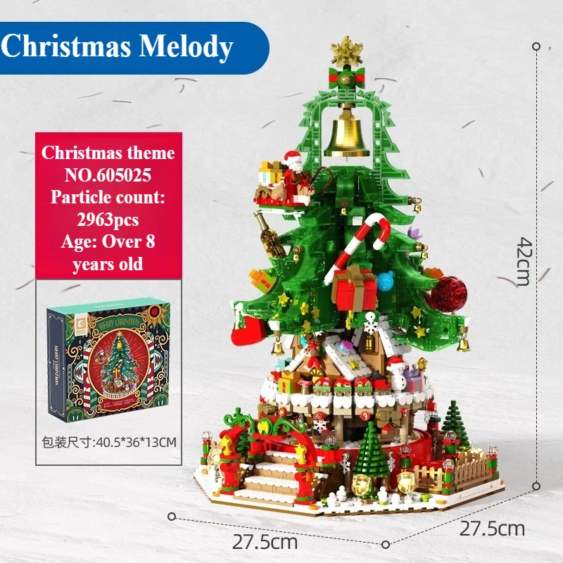

SEMBO Christmas Tree Small Particle Building Block Assembly DIY Puzzle Toy Model Children Birthday Gift Toys Desktop Decoration