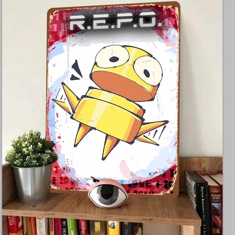 Creative Cartoon Robot Metal Tin Sign Kids Room Wall Decor Home Living Room Bedroom Hanging Ornament