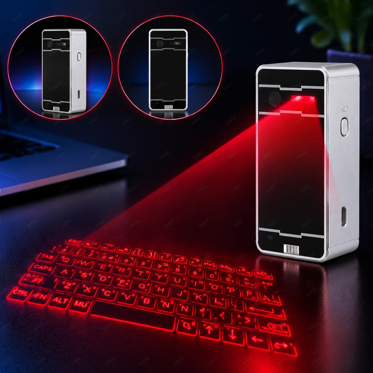 Portable Virtual Projection Laser Keyboard, Bluetooth Wireless Keyboard for Android Smartphone Tablet PC Notebook