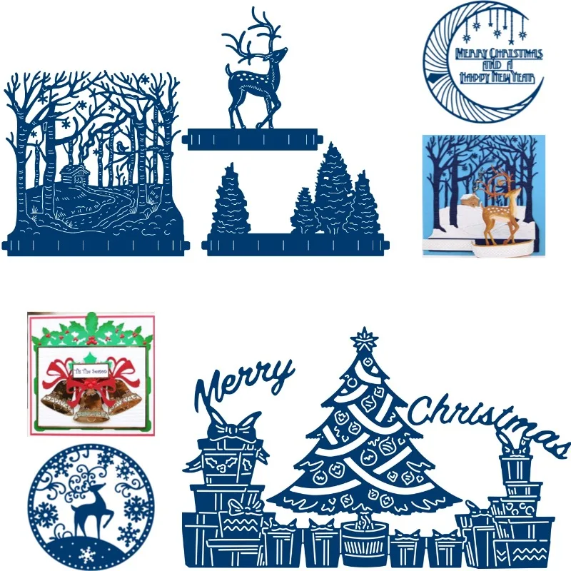 Snow Globe Reindeer Die Set Cutting Dies Scrapbook Diary Decoration Stencil Embossing Template DIY Greeting Card Handmade 2026