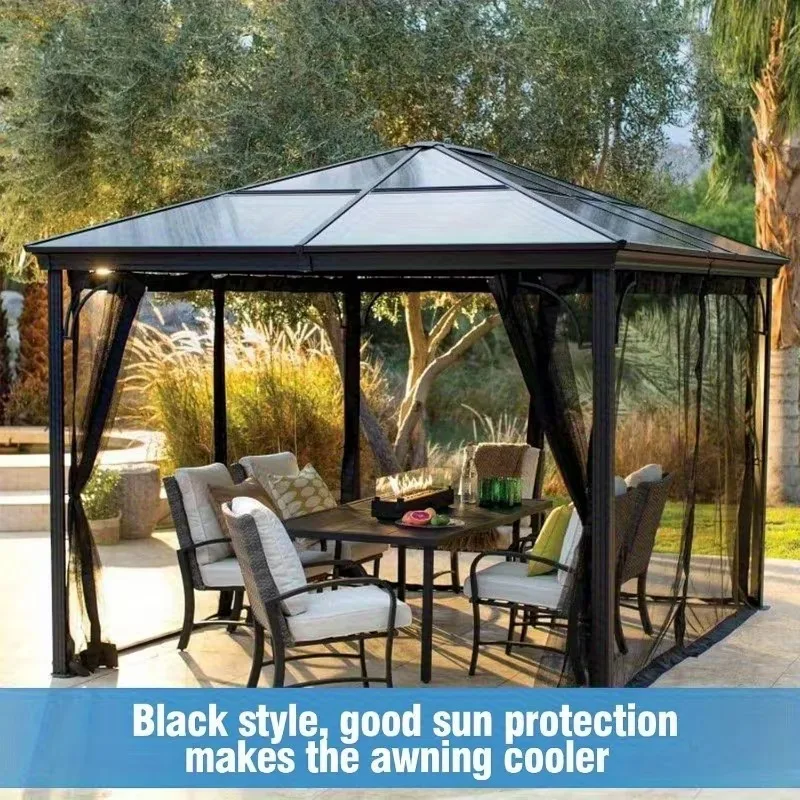 Black foldable and expandable mosquito net all season DIY net, durable polyester fiber, 2.4x4m and 3x3m sizes