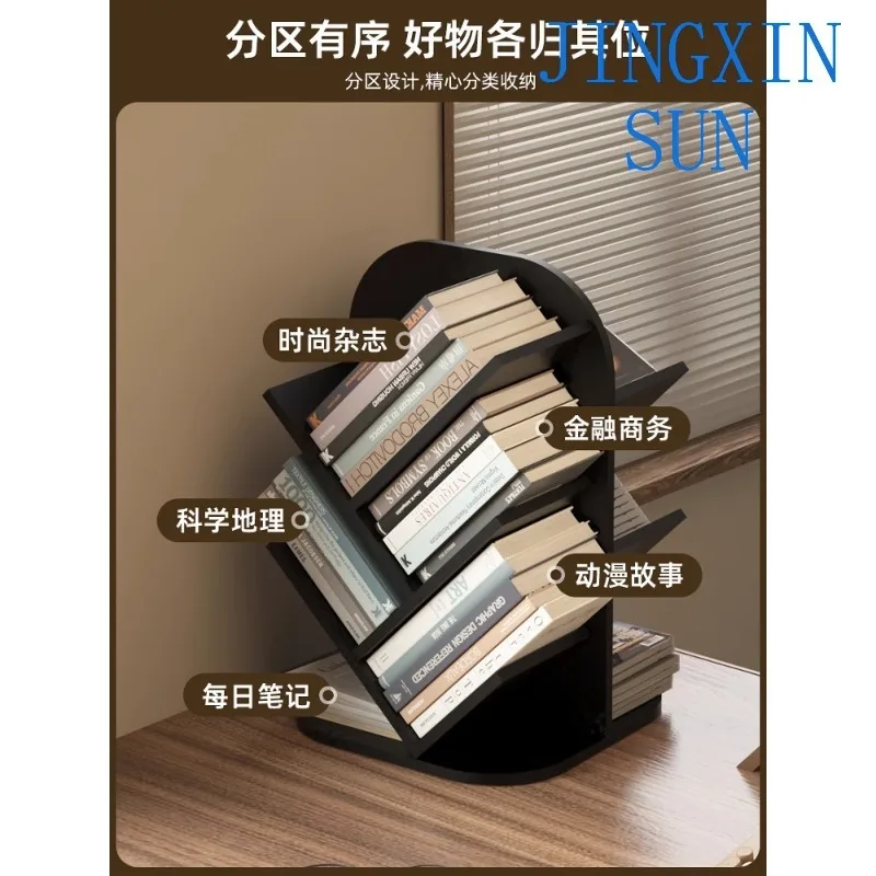 Rotating bookshelf, desktop book storage artifact, bookshelf shelf on high school student's desk