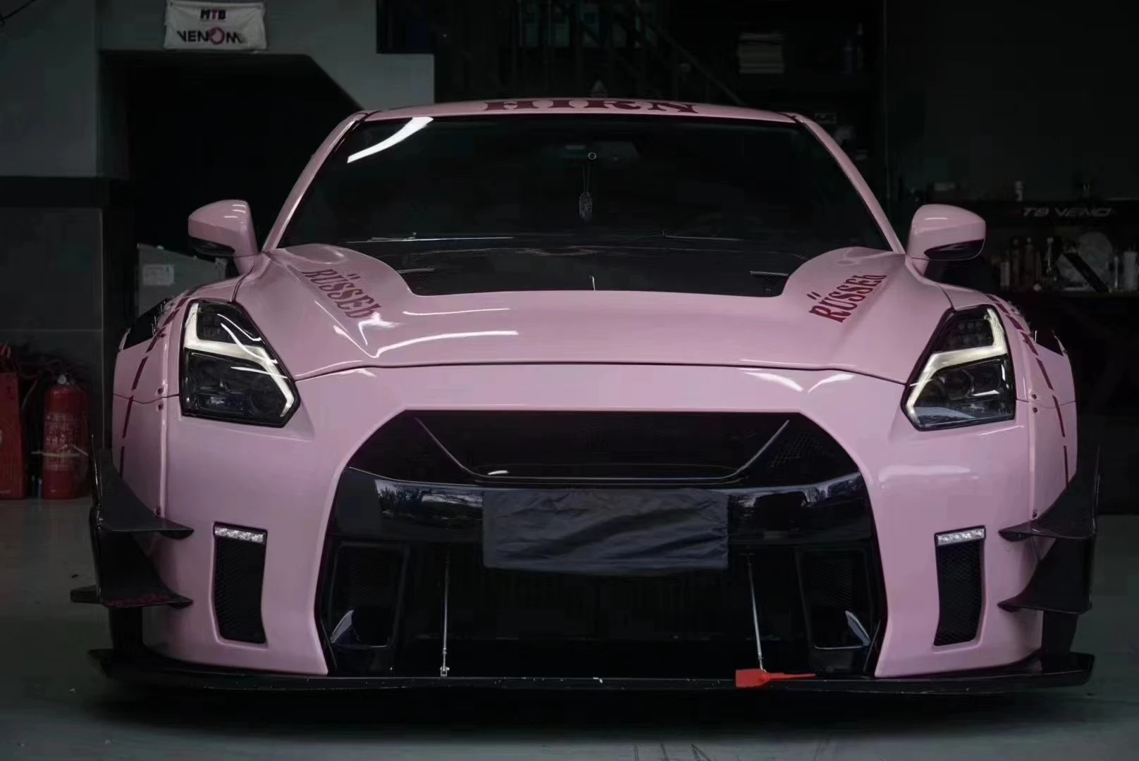 Bodykit For NISSAN GTR R35 Upgrade to LB.2 style Front bumper Front lip Side Skirt Rear bumper Spoile Engine hood