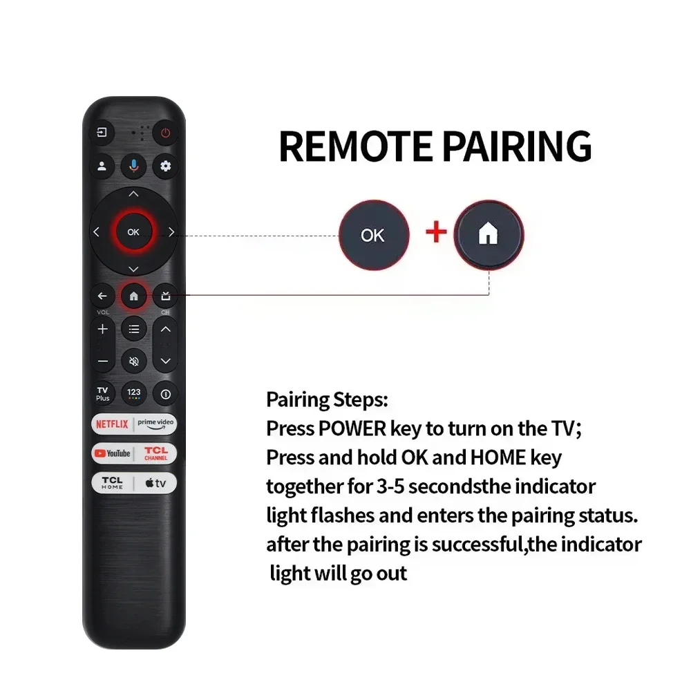 New Replacement Voice Remote RC813 FMB1 Suitable for TCL Android TV LED QLED 4K UHD Smart TV Compatible with TCL 65R646 55R646