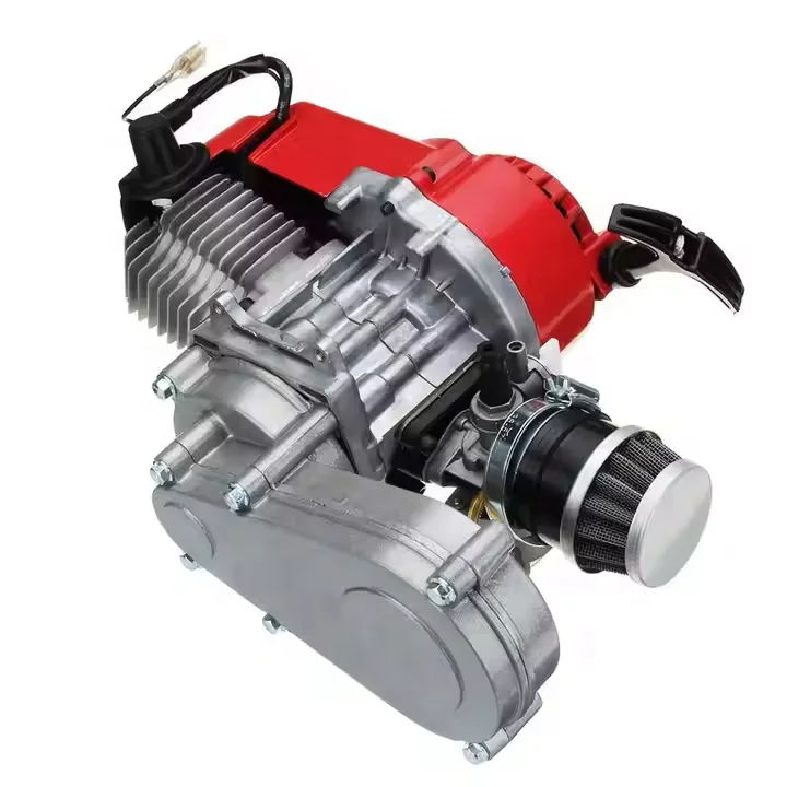 49CC 2 Stroke Engine Motor Air Cooling Pull Start with Carburetor Air Filter Gear Box for Mini Pocket Quad Dirt Bike ATV Scooter