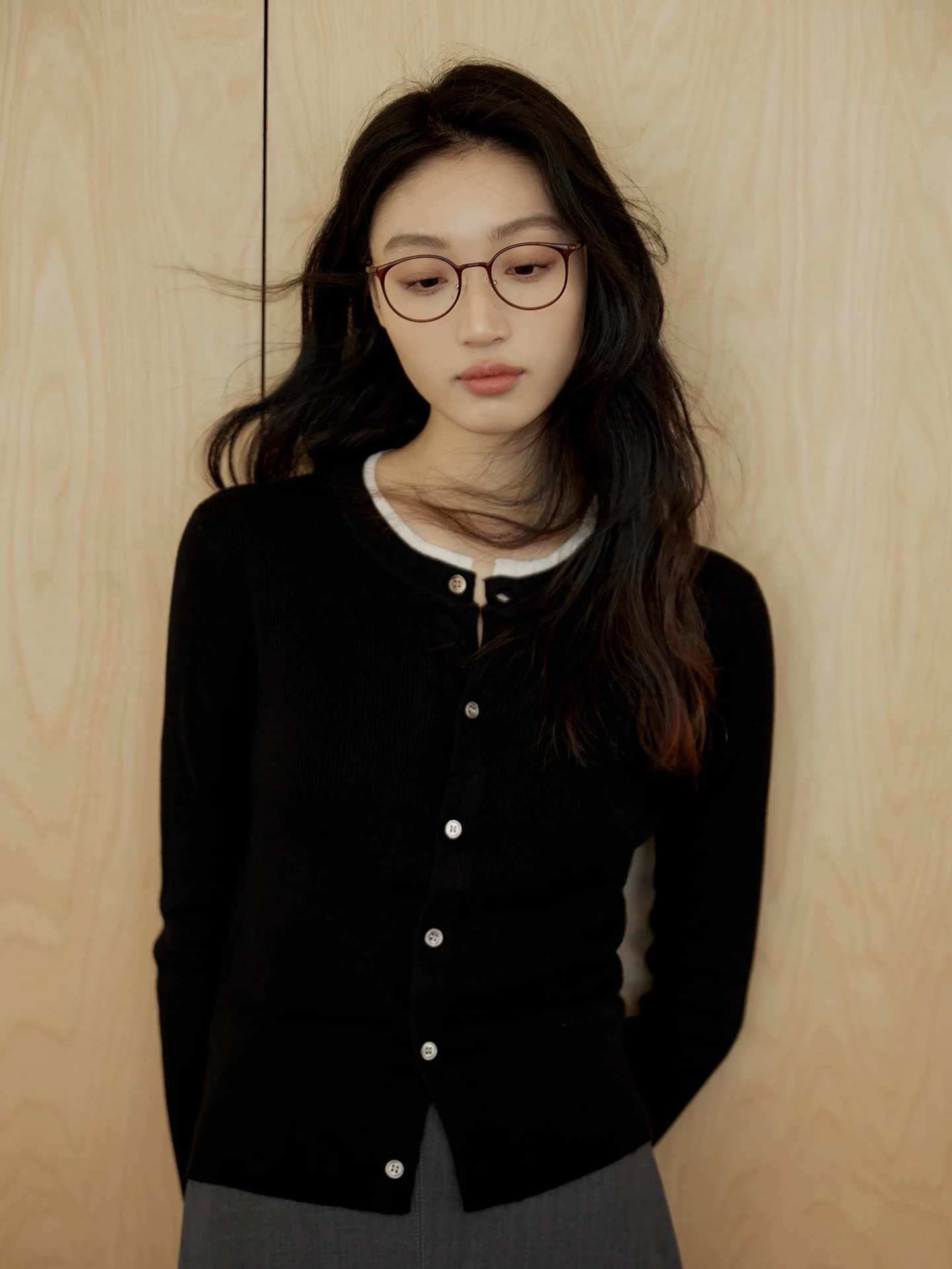 Design Sensation Small ence Strickpullover Faionable Commute Color Blo Long Sve Damen Single Button Herbst 2025