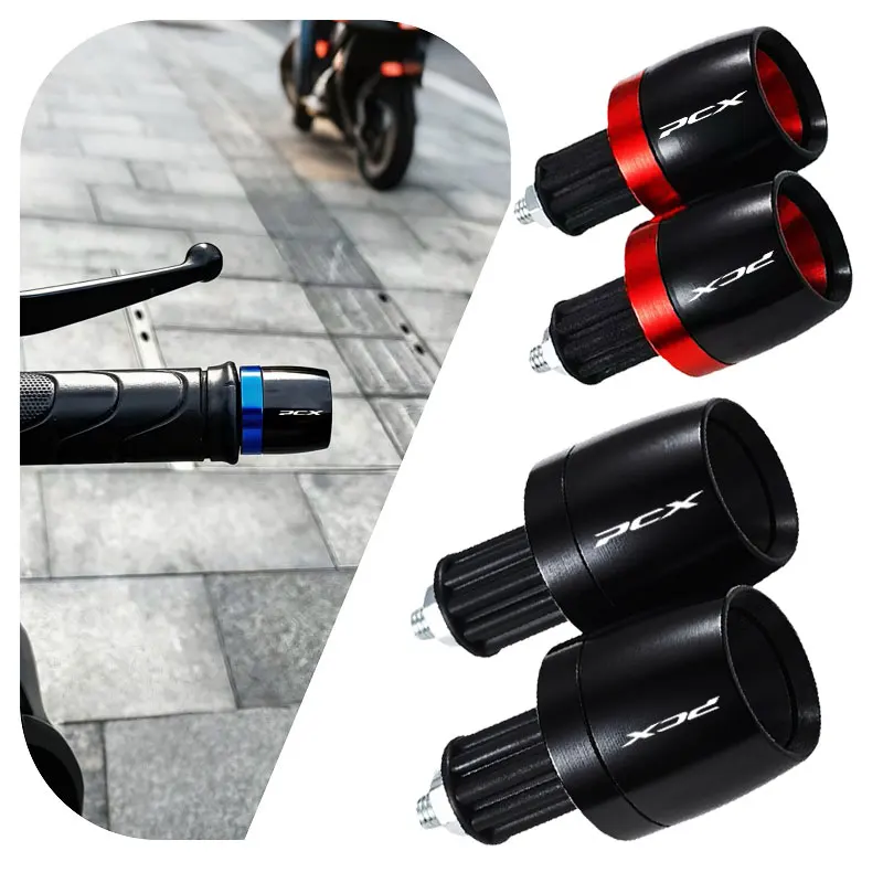 

1 Pair 7/8" Motorcycle Universal Handlebar Grips Handle Bar Cap Ends Plug Slider For HONDA PCX125 PCX150 PCX 125 150 pcx 125 150
