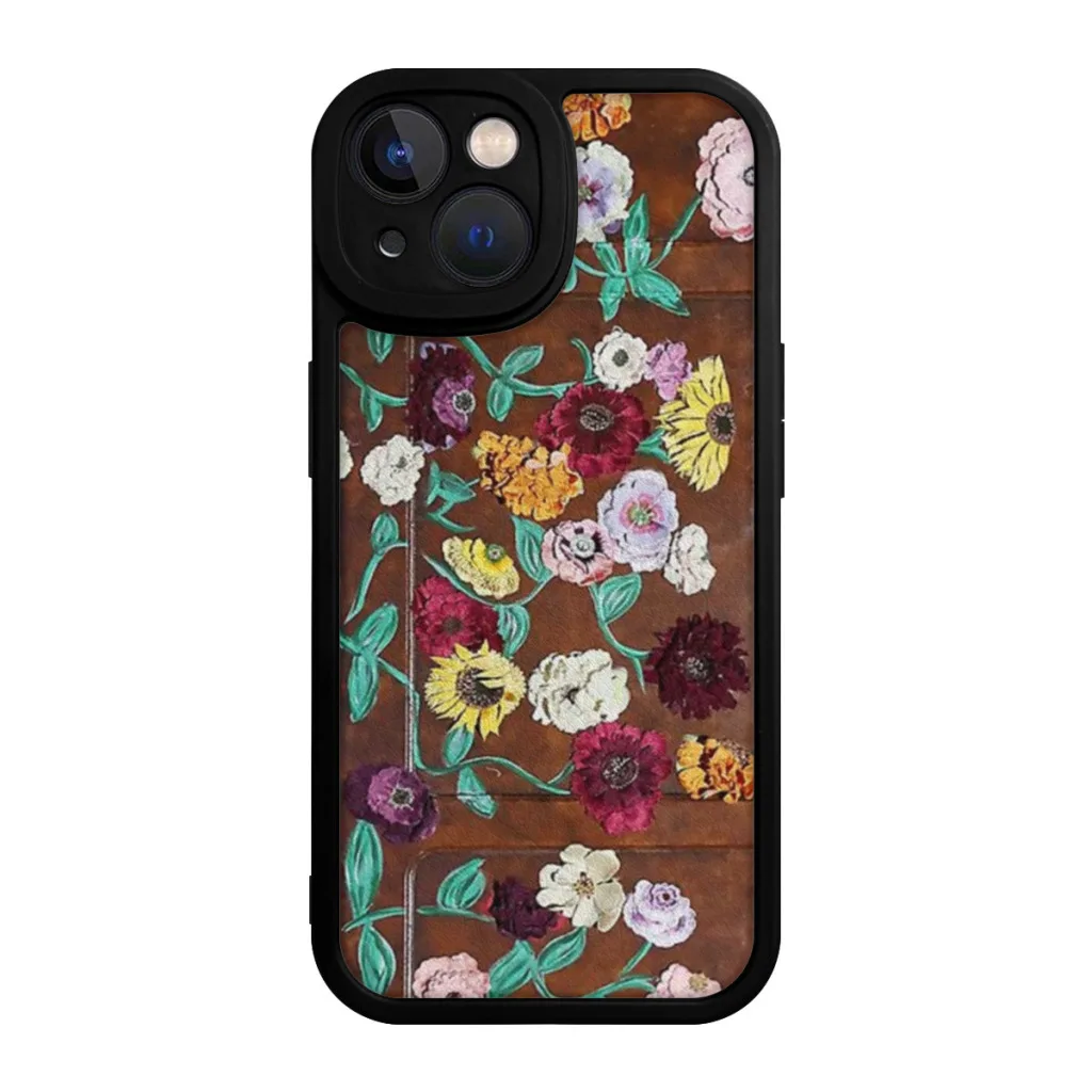 

Phone Case For iPhone 15 Pro Max Silicone Shell Flowers Piano