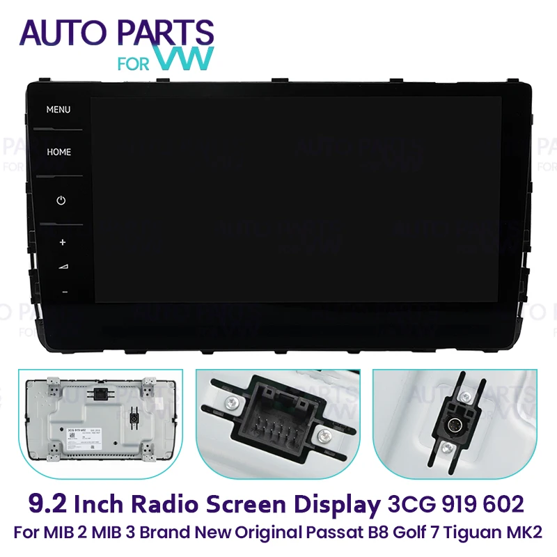 OEM 9.2 inch Full Touch Screen 3CG919602 Carplay Head Unit Car Radio ReplacementFor VW Golf MK7 7.5 R Passat B8 Tiguan MK2