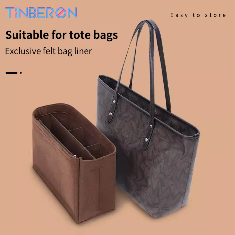 TINBERON Bag Organizer Insert Tote Handbag Felt Cloth Bag Liner Organizer Travel Cosmetics Make Up Bags Support Up Bag Artifact