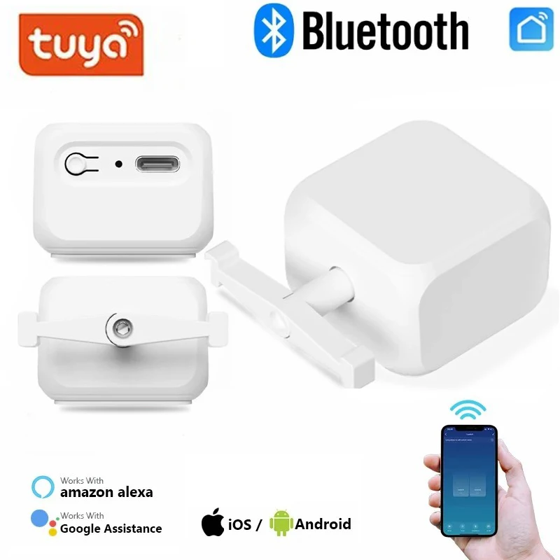 

Tuya Bluetooth Type-C 5 В перезаряжаемый 5,2 умный переключатель Fingerbot Plus кнопка робота толкатель рычаг переключатель поддержка Alexa Google Home