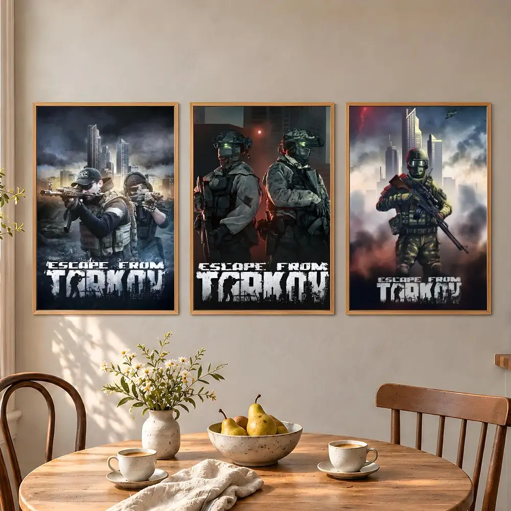Scav Game USEC Escape from Tarkov BEAR Poster Aesthetic Wall Art Poster HD Waterproof PP Self Adhesive Bedroom Dorm Room Decor