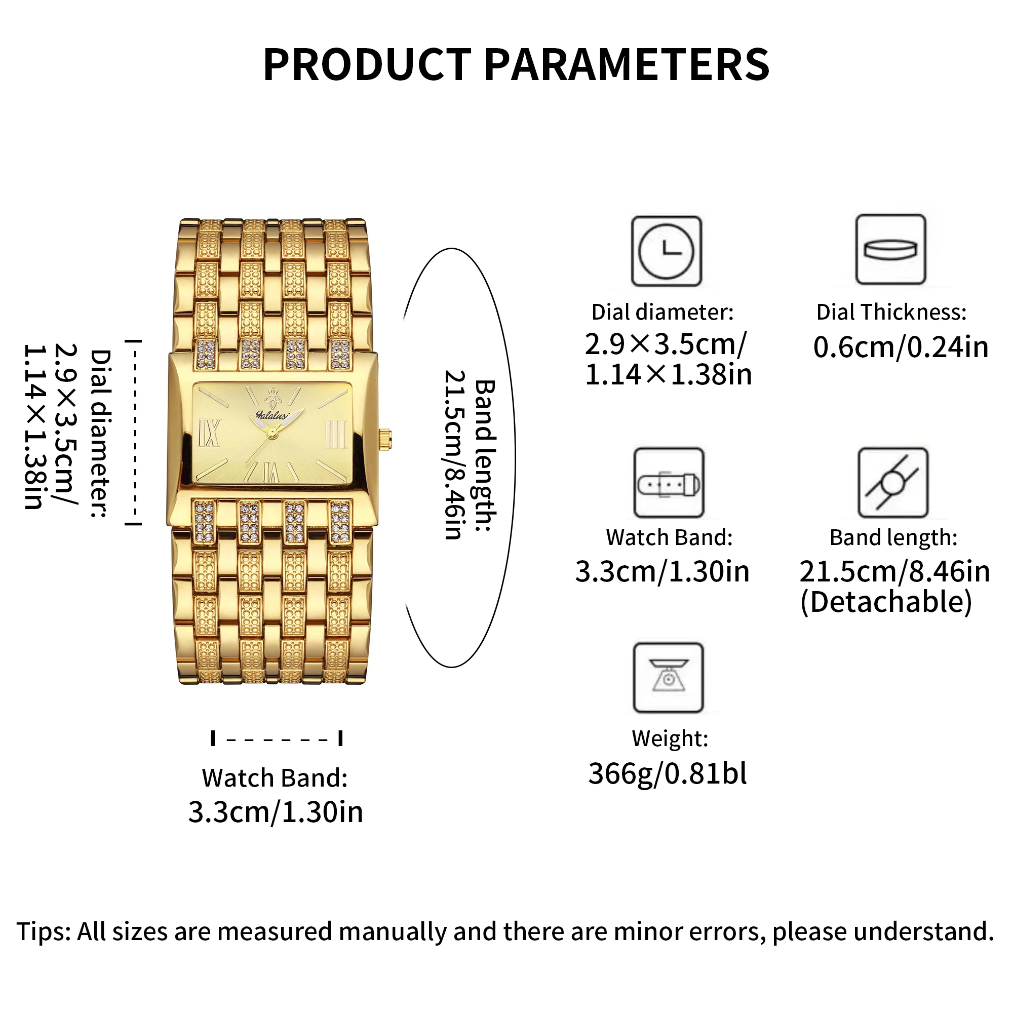 YaLaLu Genuine Brand Women Men Quartz Watch Crystal Diamond Gold Hot Sale Luxury Luxury Model Box Watch Remover Ion Plating