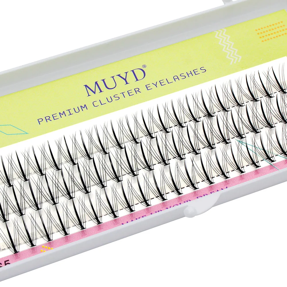 MUYD Professional 60 Clusters Single Tuft of Sandwich Eyelash Extension Grafting False Individual Lashes Personal Makeup Cilas