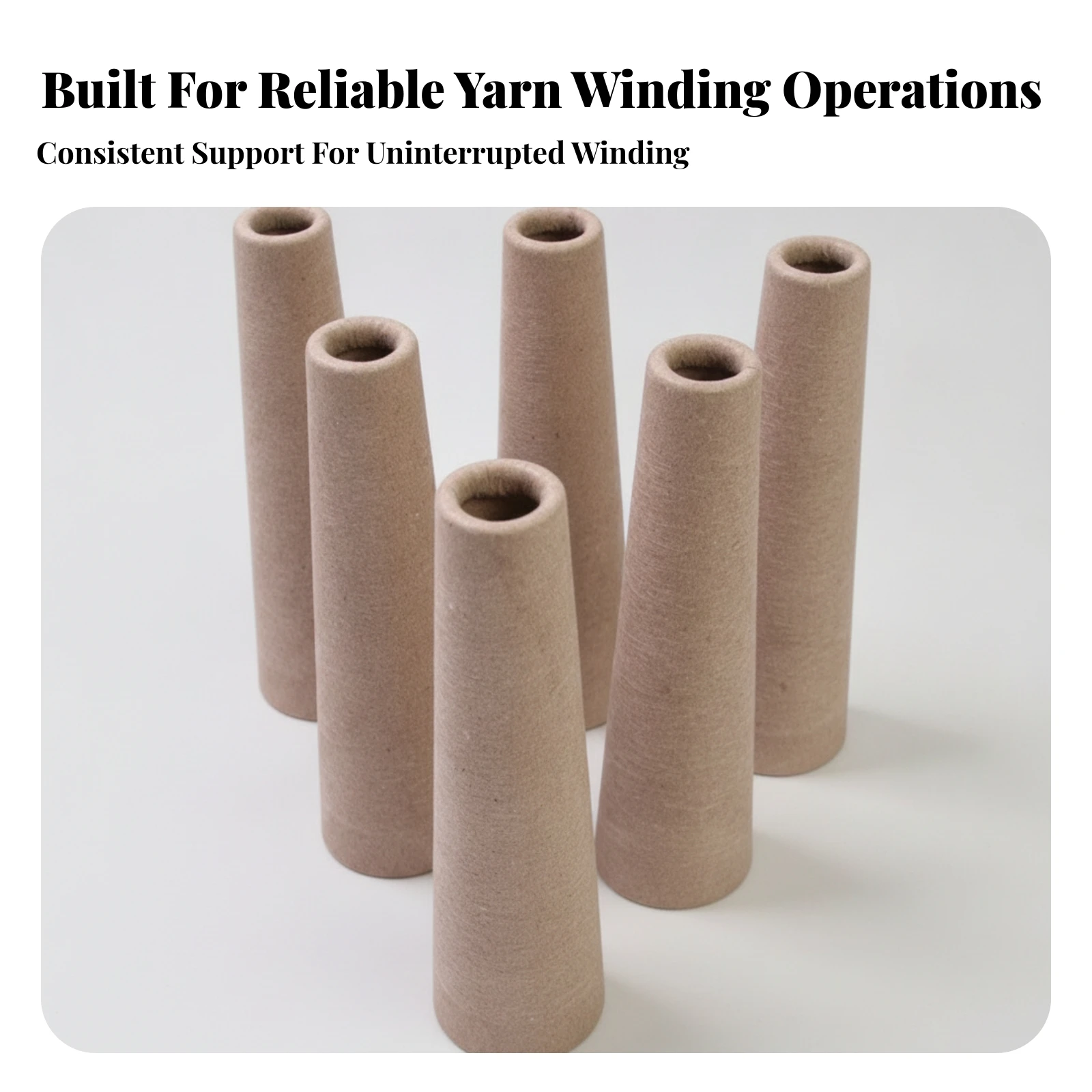 6 Pieces Yarn Cone Cores Blank Cardboard Yarn Cones Cardboard Cone Cores Tapered for Crafters, Weaving, Textile Storage