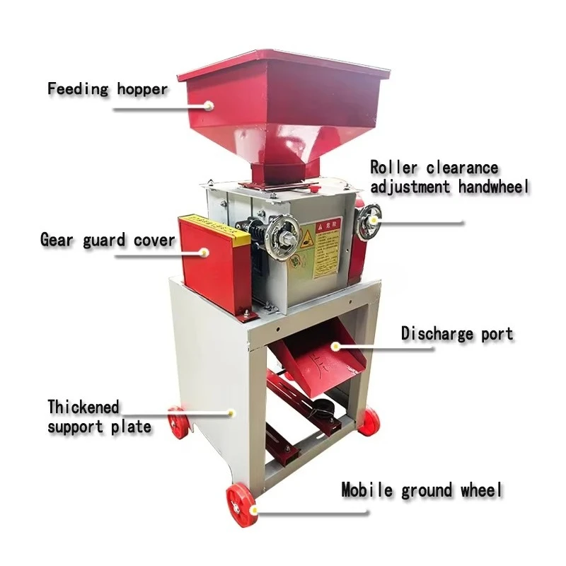 

High productivity commercial stainless steel double roll crusher farming malt corn milling new innovation farming