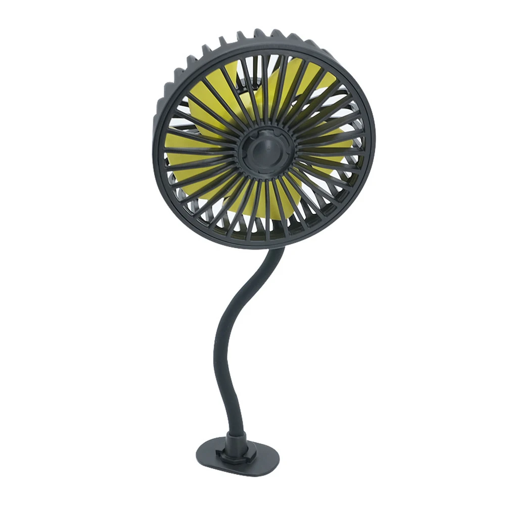 Car Seat Back Cooling Fan USB 5V Auto Headrest Ventilation Fan 360 Rotation Car Powerful Fan 3 Speed Adjustable Air Cooler