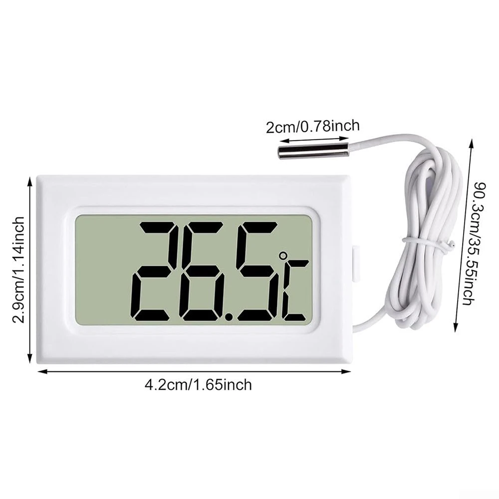 1 قطعة صغيرة أسود أبيض الرقمية LCD داخلي مريحة استشعار درجة الحرارة مقياس الرطوبة ميزان الحرارة مقياس الرطوبة #5