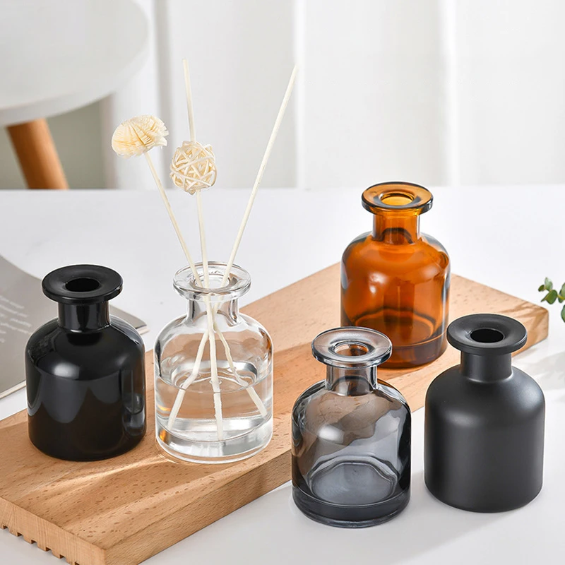 1pc 50ml Home Fragrance Diffuser Bottle Party Gifts Glass Container Reed Diffuser Essential Oil Bottle Oil Diffusers Reed Sticks