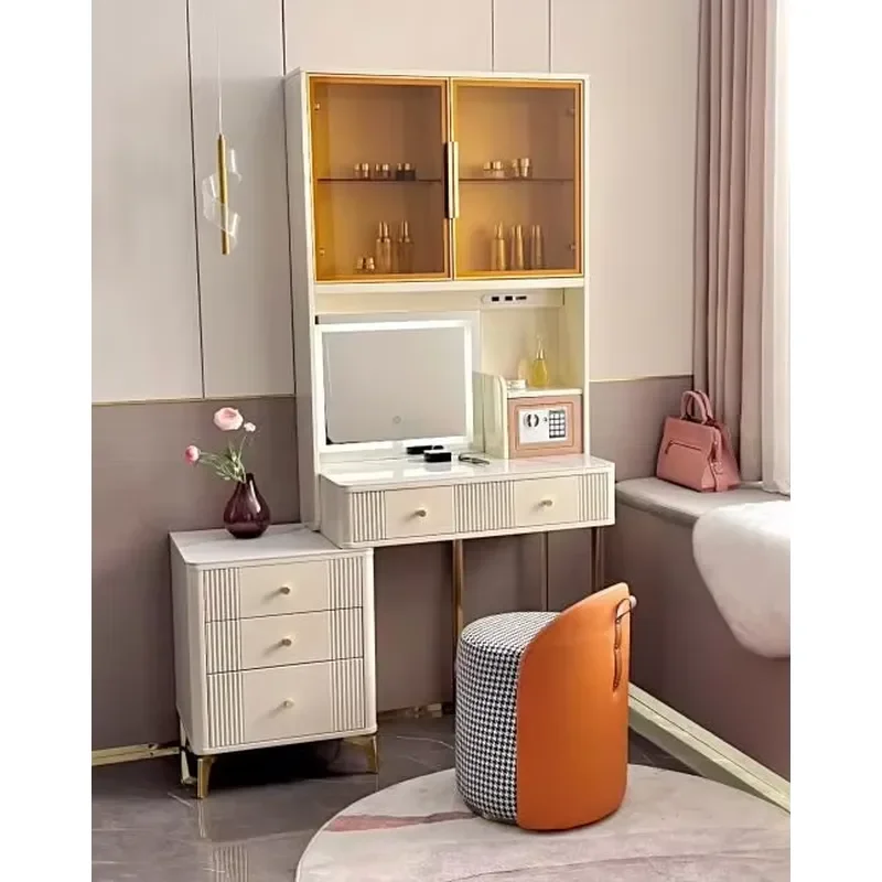 Nordic Italian Hotel Villa High Quality Custom Furniture Modern Lighted Foldable Makeup Table for Bathroom and Hospital Use