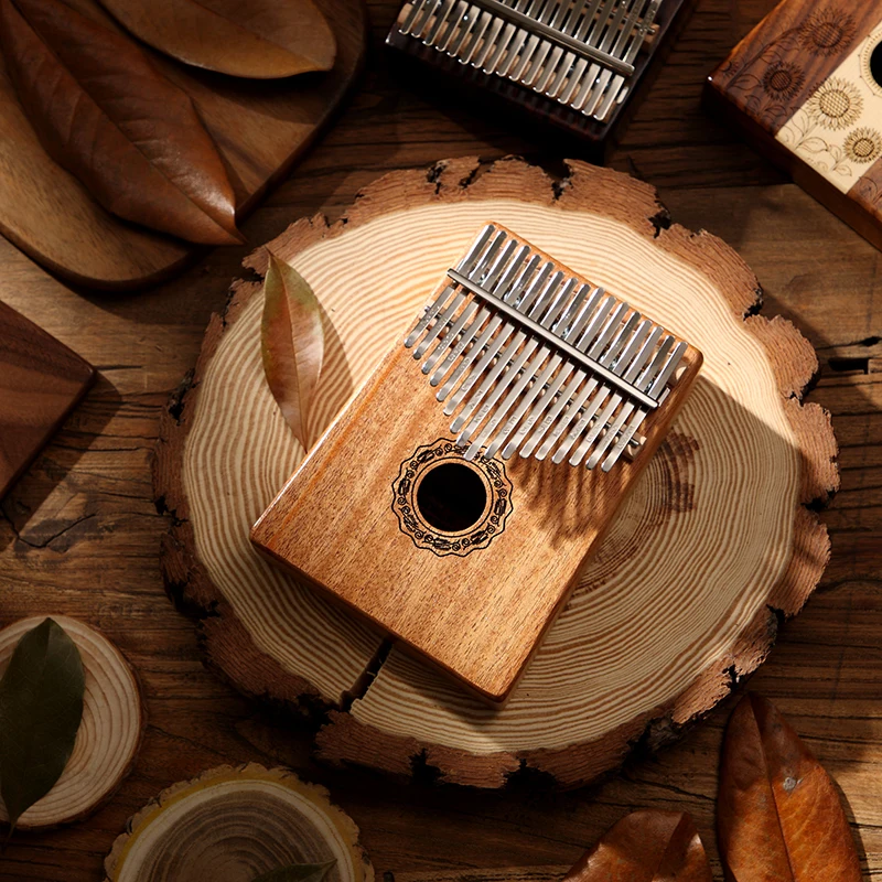 Kalimba Polegar Piano para Crianças, Instrumento de Teclado Musical para Iniciantes, 17 Teclas, KOA