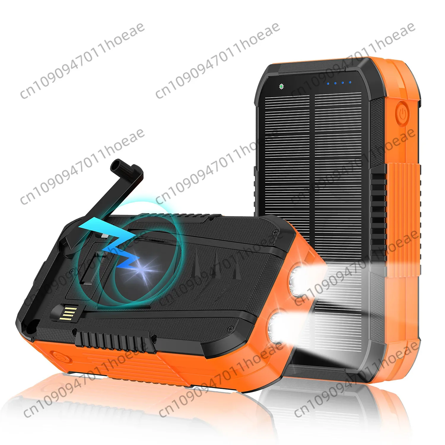 Solar Hand Crank Power Generation Large Capacity 40,000 MAh Mobile Power Supply