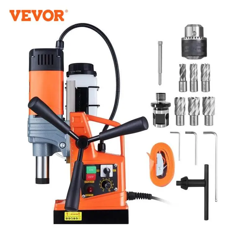 VEVOR-perforadora eléctrica de 2 pulgadas, máquina de perforación magnética de 1300W, 1400W, diámetro de perforación, 1 segundo de liberación