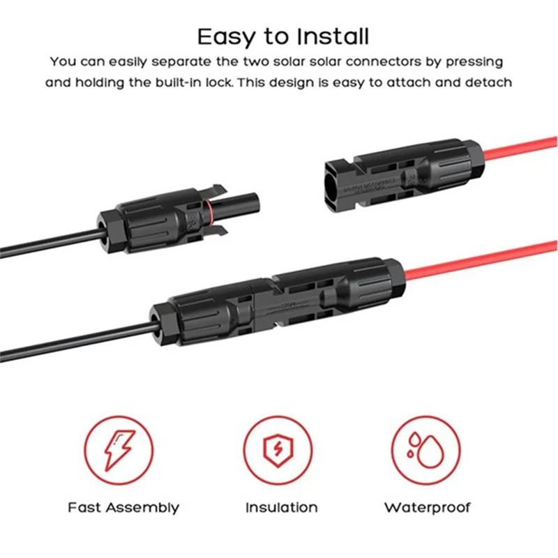 B86B-موصل اللوحة الشمسية 10AWG 2M إلى XT90 شاحن أنثي كابل شحن لمحطة الطاقة المحمولة بطارية ليثيوم بدون طيار